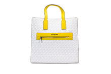 Load image into Gallery viewer, Michael Kors Kenly Large Signature Citrus PVC North South Tote Computer Handbag
