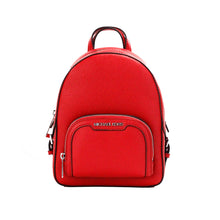 Load image into Gallery viewer, Michael Kors Jaycee Mini XS Bright Red Pebbled Leather Zip Pocket Backpack Bag
