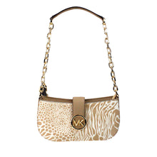 Load image into Gallery viewer, Michael Kors Carmen Small Camel Haircalf Pouchette Shoulder Crossbody Purse
