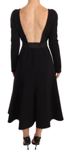 Load image into Gallery viewer, Dolce &amp; Gabbana Elegant Black Stretch Sheath Mid-Calf Dress
